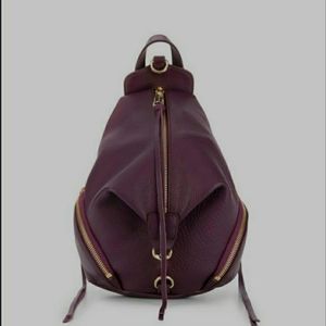 SOLD Rebecca Minkoff Julian Backpack Purple Leather Shoulder Bag Authentic
